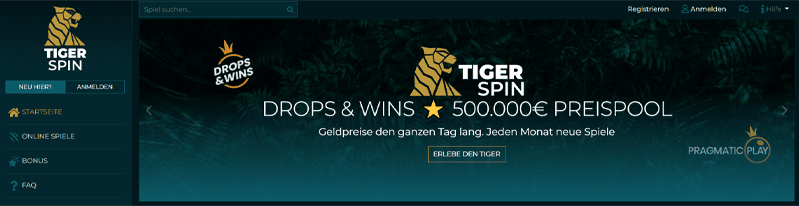 Tiger Spin Bonus Code ohne Einzahlung